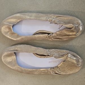 Delman Ballet Flats - soft gold - size 6.5